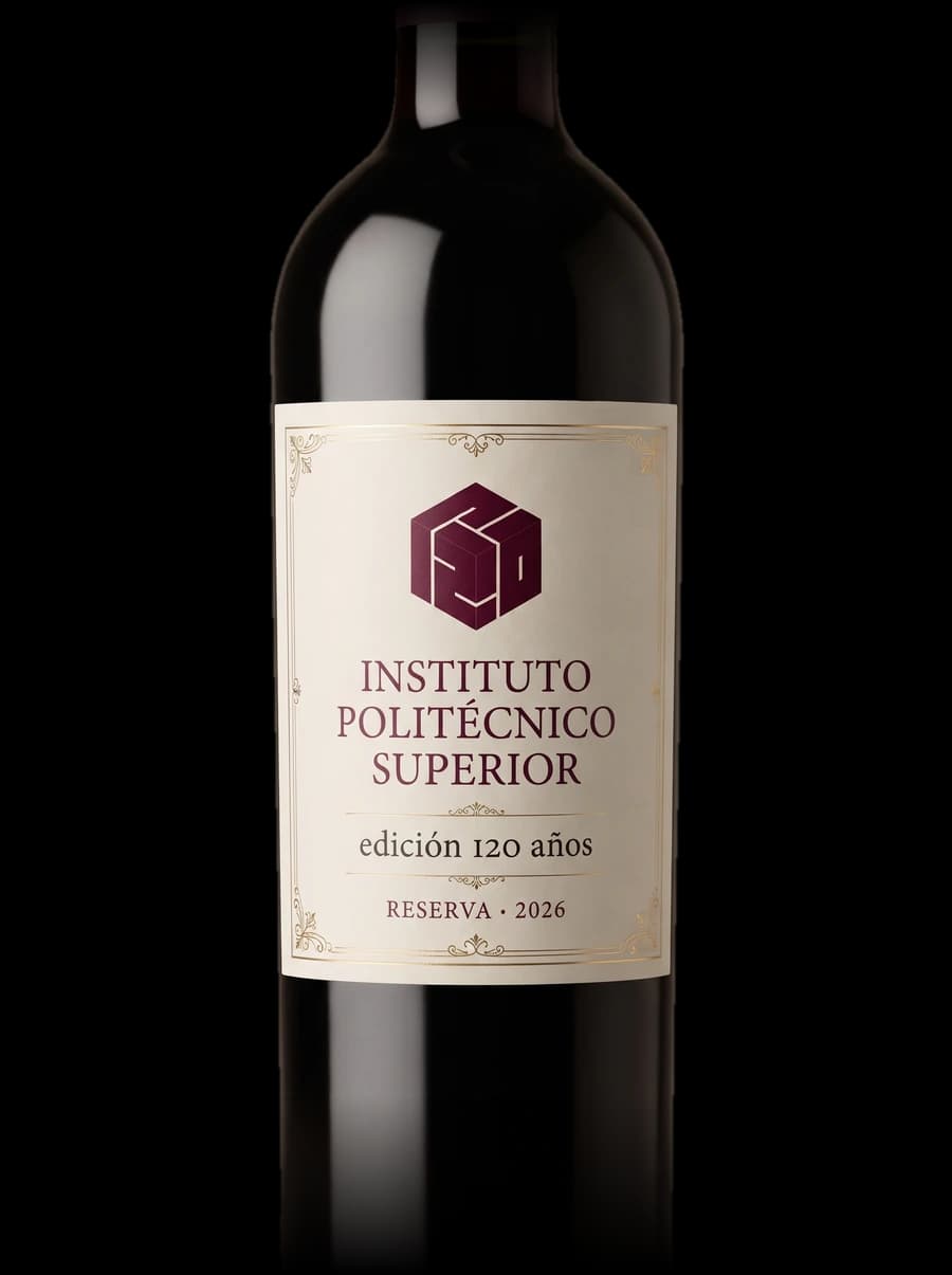 Botella de la Edición Conmemorativa 120 Años del Instituto Politécnico Superior